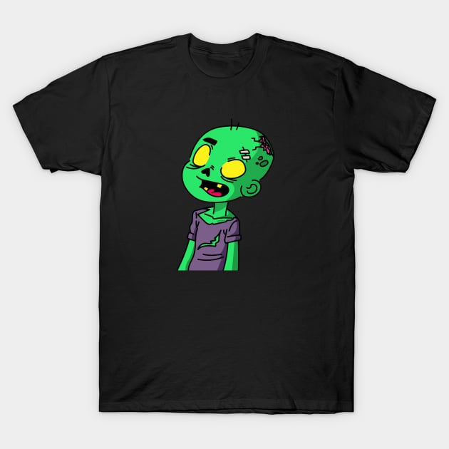 Zombie Boy Cartoon T-Shirt by SLAG_Creative